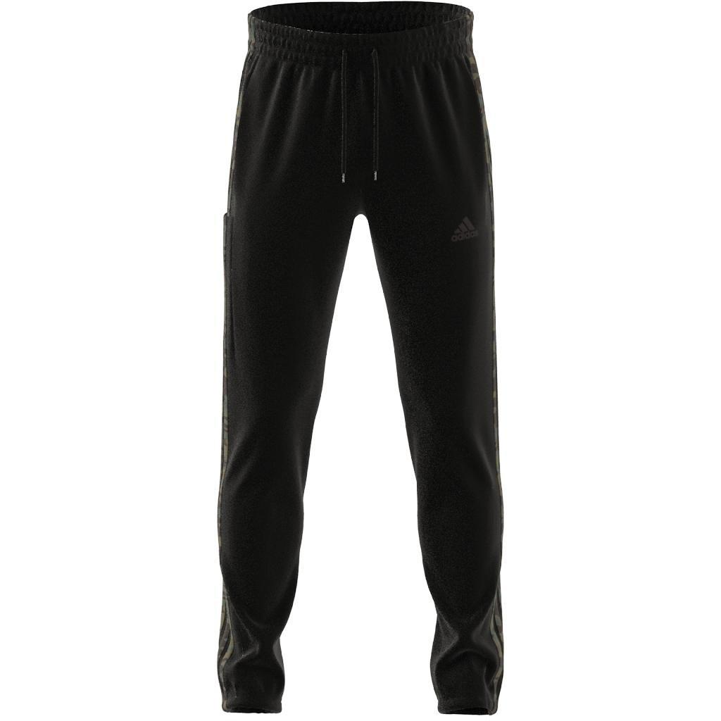 Men Essentials French Terry Tapered Elastic Cuff 3-Stripes Joggers, Black, A701_ONE, large image number 10