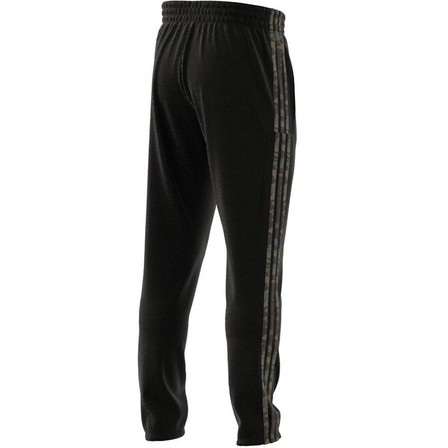 Men Essentials French Terry Tapered Elastic Cuff 3-Stripes Joggers, Black, A701_ONE, large image number 11