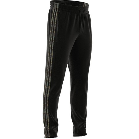 Men Essentials French Terry Tapered Elastic Cuff 3-Stripes Joggers, Black, A701_ONE, large image number 14