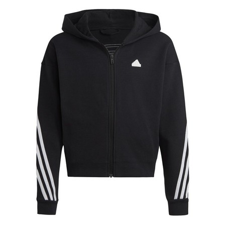Future Icons 3-Stripes Full-Zip Hoodie black Female Junior, A701_ONE, large image number 1