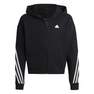 Future Icons 3-Stripes Full-Zip Hoodie black Female Junior, A701_ONE, thumbnail image number 1