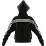 Kids Girls Future Icons 3-Stripes Full-Zip Hoodie, Black, A701_ONE, thumbnail image number 8