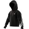 Kids Girls Future Icons 3-Stripes Full-Zip Hoodie, Black, A701_ONE, thumbnail image number 9