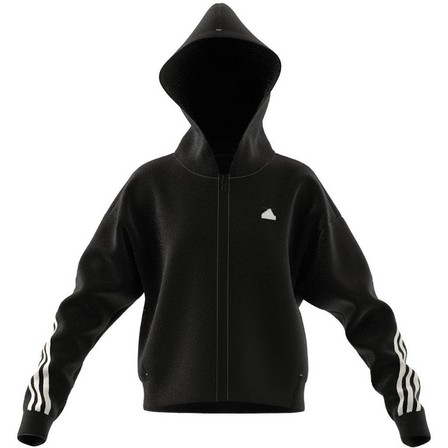 Future Icons 3-Stripes Full-Zip Hoodie black Female Junior, A701_ONE, large image number 10