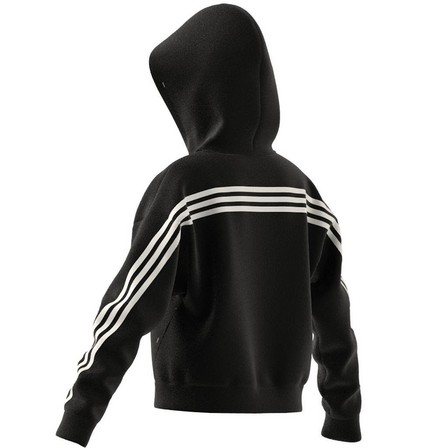 Kids Girls Future Icons 3-Stripes Full-Zip Hoodie, Black, A701_ONE, large image number 13