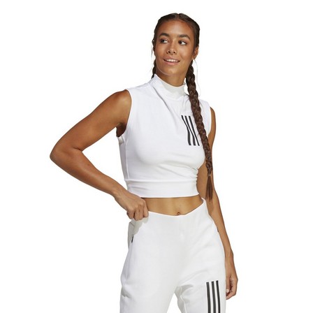 Women Mission Victory Sleeveless Cropped Top, White, A701_ONE, large image number 1