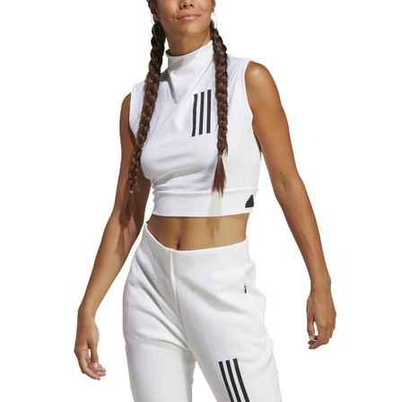 Women Mission Victory Sleeveless Cropped Top, White, A701_ONE, large image number 2