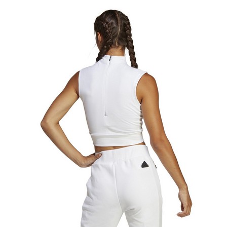 Women Mission Victory Sleeveless Cropped Top, White, A701_ONE, large image number 5