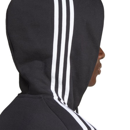 Men Essentials French Terry 3-Stripes Full-Zip Hoodie, Black, A701_ONE, large image number 7