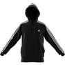 Men Essentials French Terry 3-Stripes Full-Zip Hoodie, Black, A701_ONE, thumbnail image number 9