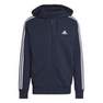 Men Essentials French Terry 3-Stripes Full-Zip Hoodie, Navy, A701_ONE, thumbnail image number 3