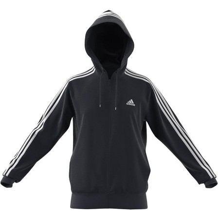 Men Essentials French Terry 3-Stripes Full-Zip Hoodie, Navy, A701_ONE, large image number 7