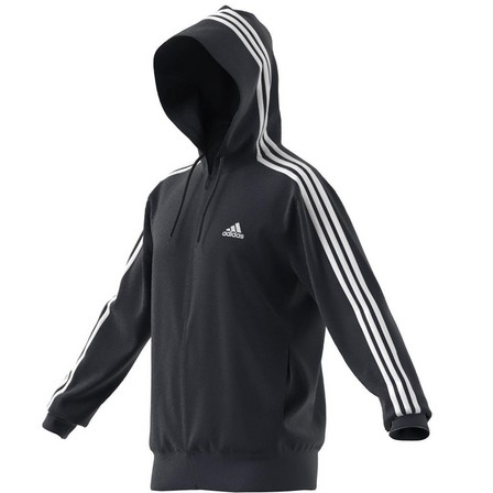 Men Essentials French Terry 3-Stripes Full-Zip Hoodie, Navy, A701_ONE, large image number 13