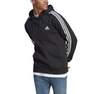 Men Essentials French Terry 3-Stripes Hoodie, Black, A701_ONE, thumbnail image number 0