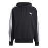 Men Essentials French Terry 3-Stripes Hoodie, Black, A701_ONE, thumbnail image number 1