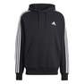 Men Essentials French Terry 3-Stripes Hoodie, Black, A701_ONE, thumbnail image number 2