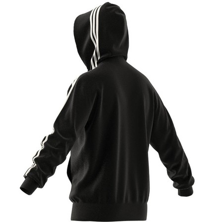 Men Essentials French Terry 3-Stripes Hoodie, Black, A701_ONE, large image number 7