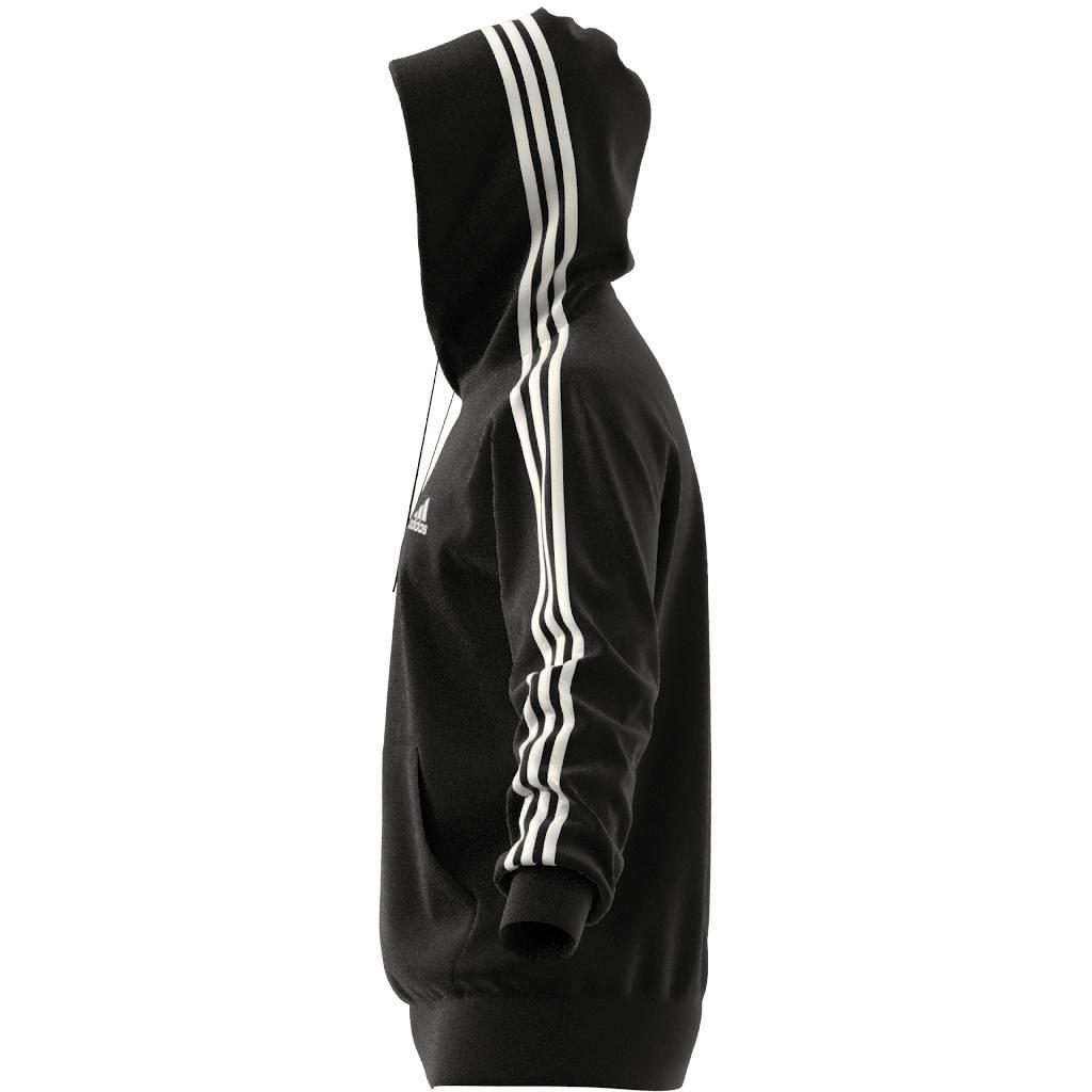 adidas - Men Essentials French Terry 3-Stripes Hoodie, Black