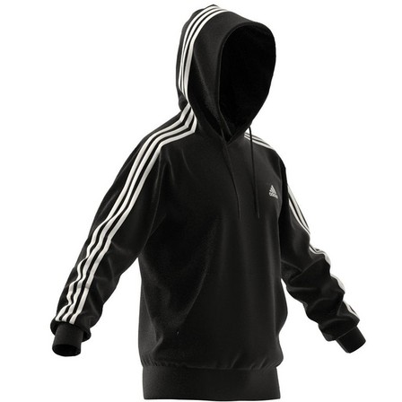 Men Essentials French Terry 3-Stripes Hoodie, Black, A701_ONE, large image number 15