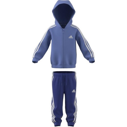 Unisex Kids Essentials Shiny Hooded Tracksuit, Blue, A701_ONE, large image number 7