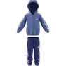 Unisex Kids Essentials Shiny Hooded Tracksuit, Blue, A701_ONE, thumbnail image number 7