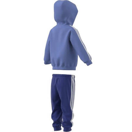 Unisex Kids Essentials Shiny Hooded Tracksuit, Blue, A701_ONE, large image number 9