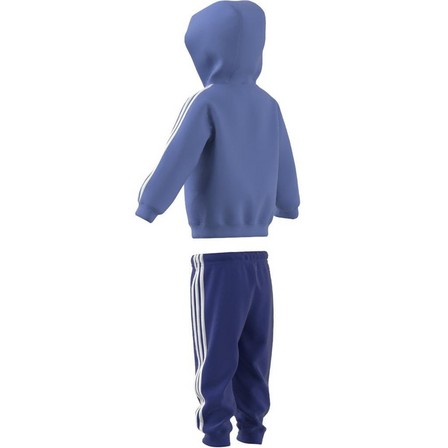 Unisex Kids Essentials Shiny Hooded Tracksuit, Blue, A701_ONE, large image number 10