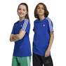 Kids Unisex Essentials 3-Stripes Cotton T-Shirt, Blue, A701_ONE, thumbnail image number 0
