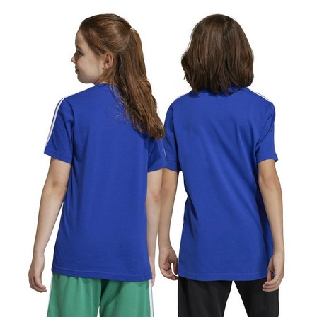 Kids Unisex Essentials 3-Stripes Cotton T-Shirt, Blue, A701_ONE, large image number 1