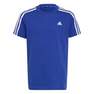 Kids Unisex Essentials 3-Stripes Cotton T-Shirt, Blue, A701_ONE, thumbnail image number 2