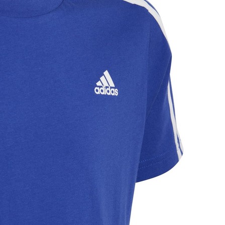Kids Unisex Essentials 3-Stripes Cotton T-Shirt, Blue, A701_ONE, large image number 14