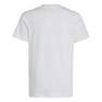 Unisex Junior Essentials 3-Stripes Cotton T-Shirt, White, A701_ONE, thumbnail image number 2