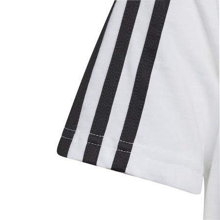 Unisex Junior Essentials 3-Stripes Cotton T-Shirt, White, A701_ONE, large image number 3