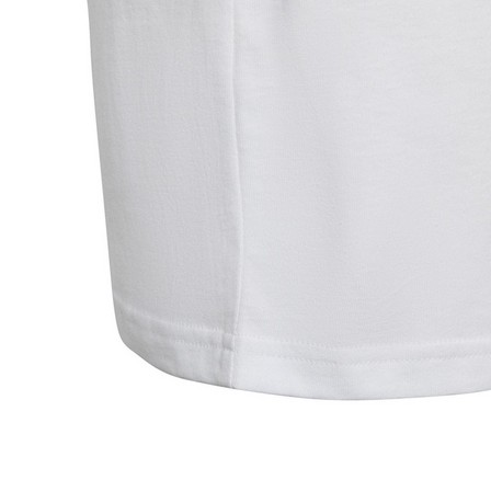 Unisex Junior Essentials 3-Stripes Cotton T-Shirt, White, A701_ONE, large image number 5