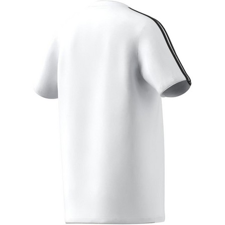 Unisex Junior Essentials 3-Stripes Cotton T-Shirt, White, A701_ONE, large image number 6