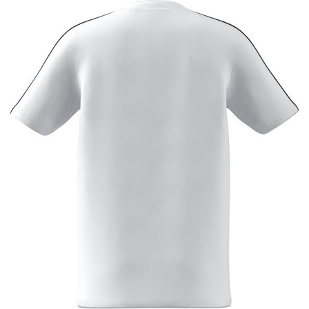 Unisex Junior Essentials 3-Stripes Cotton T-Shirt, White, A701_ONE, large image number 11