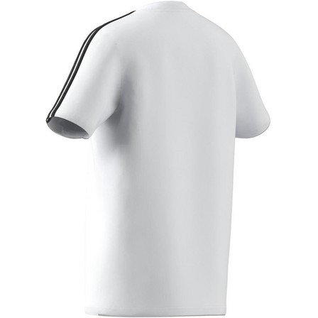 Unisex Junior Essentials 3-Stripes Cotton T-Shirt, White, A701_ONE, large image number 12