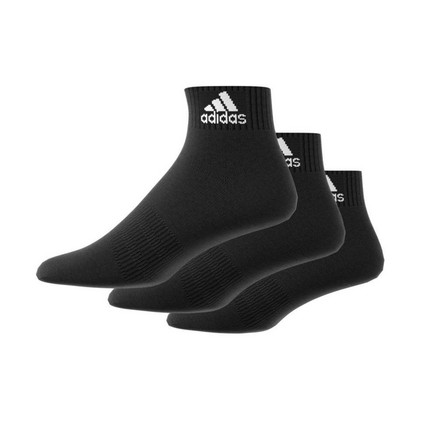 Unisex Cushioned Sportswear Ankle Socks 3 Pairs, Black, A701_ONE, large image number 6