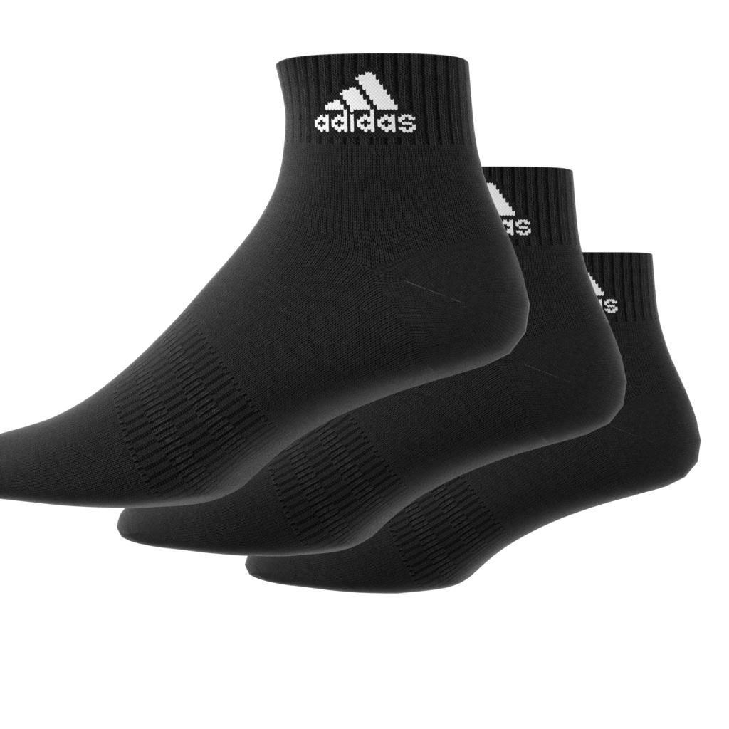 Unisex Cushioned Sportswear Ankle Socks 3 Pairs, Black, A701_ONE, large image number 6