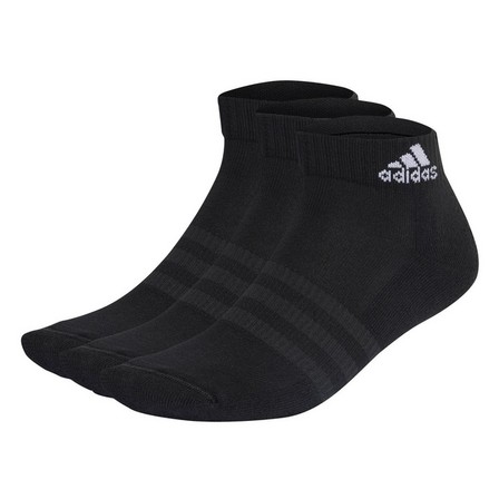 Unisex Cushioned Sportswear Ankle Socks 3 Pairs, Black, A701_ONE, large image number 8