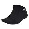 Unisex Cushioned Sportswear Ankle Socks 3 Pairs, Black, A701_ONE, thumbnail image number 8