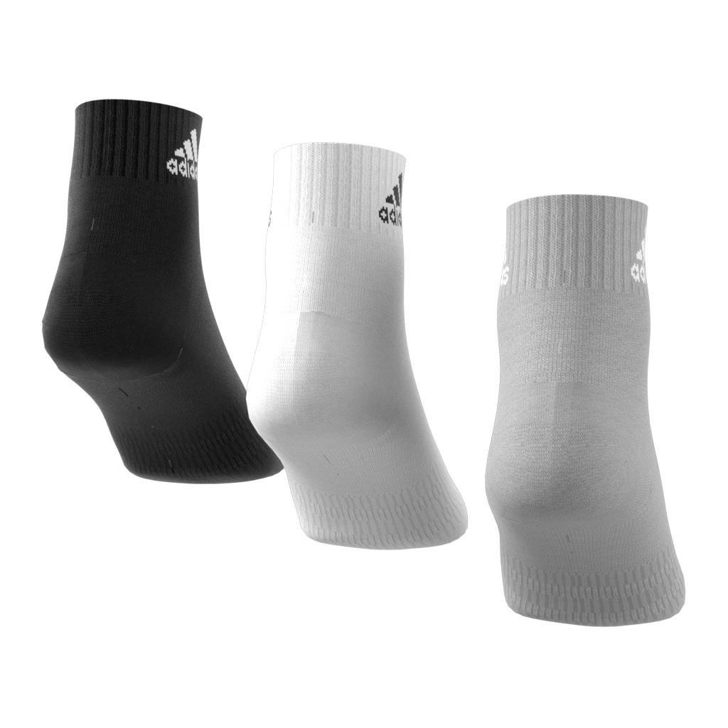 Unisex Cushioned Sportswear Ankle Socks 3 Pairs, Grey, A701_ONE, large image number 0