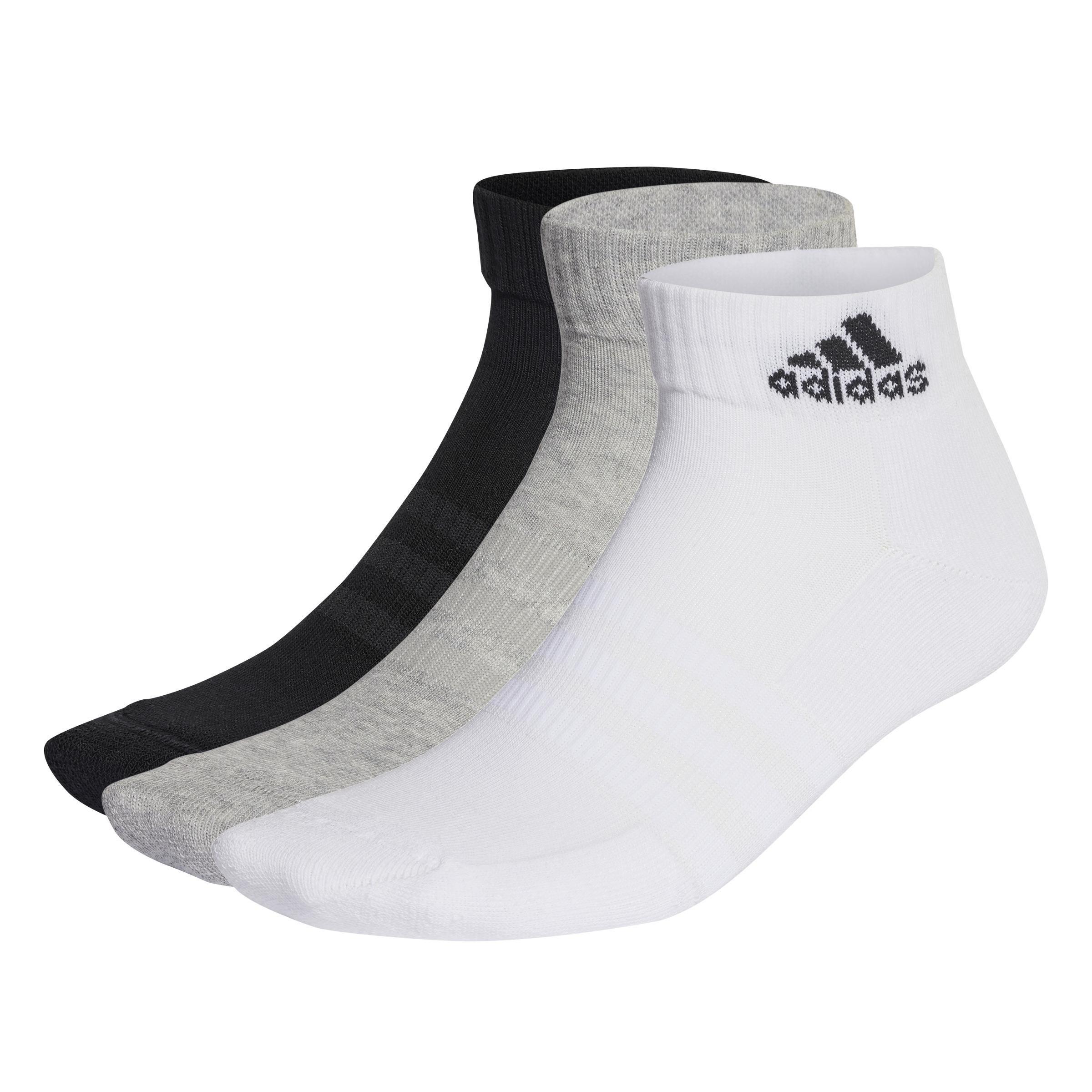 Unisex Cushioned Sportswear Ankle Socks 3 Pairs, Grey, A701_ONE, large image number 3