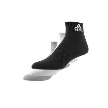 Unisex Cushioned Sportswear Ankle Socks 3 Pairs, Grey, A701_ONE, large image number 4
