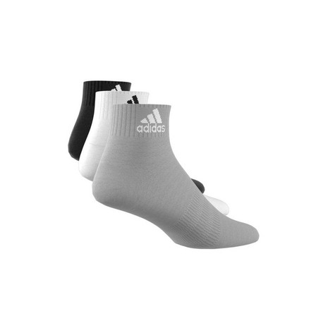 Unisex Cushioned Sportswear Ankle Socks 3 Pairs, Grey, A701_ONE, large image number 6