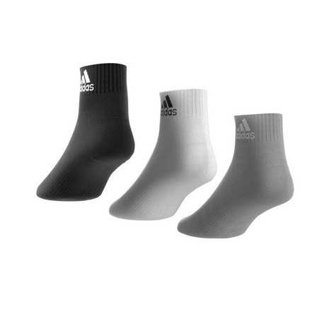 Unisex Cushioned Sportswear Ankle Socks 3 Pairs, Grey, A701_ONE, large image number 8