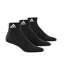 Unisex Thin And Light Ankle Socks 3 Pairs, Black, A701_ONE, thumbnail image number 1