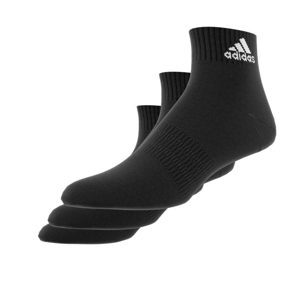 Unisex Thin and Light Ankle Socks 3 Pairs, Black, A701_ONE, medium