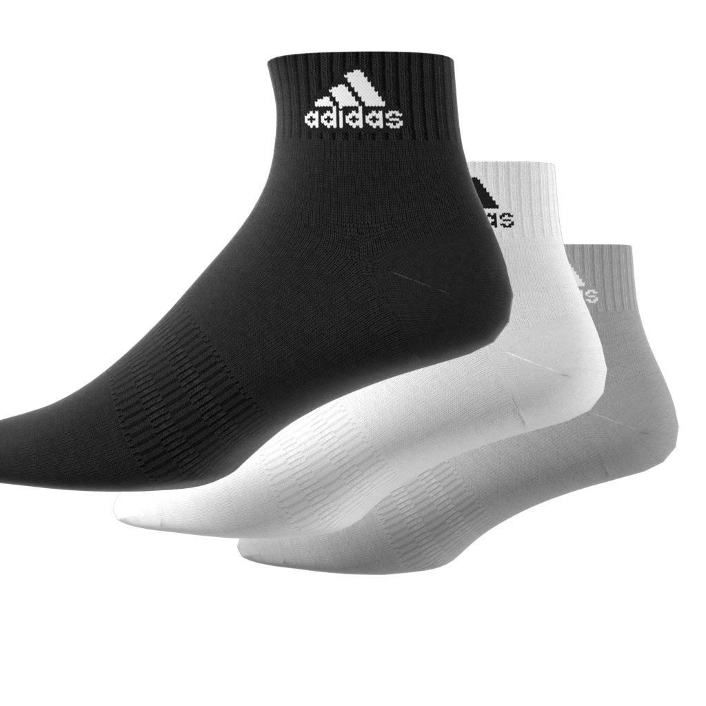 adidas Thin and Light Ankle Socks 3 Pairs - Grey