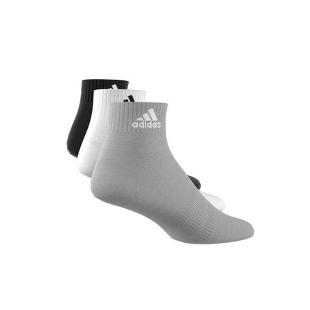Unisex Thin And Light Ankle Socks 3 Pairs, Grey, A701_ONE, large image number 5